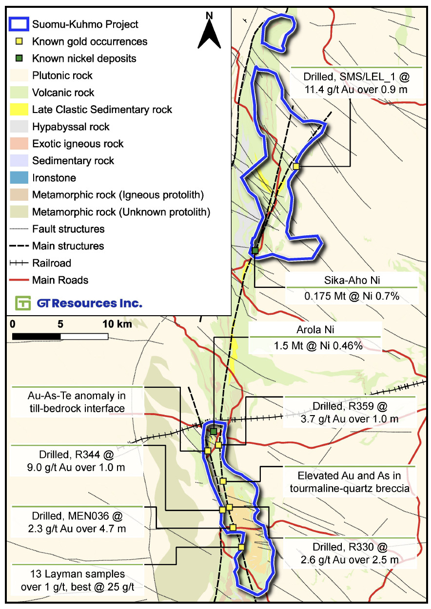 Kuhmo Au + Ni, Finland - GT Resources Inc.